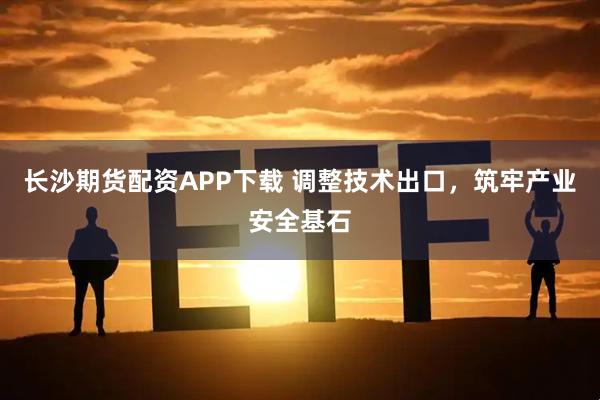 长沙期货配资APP下载 调整技术出口，筑牢产业安全基石